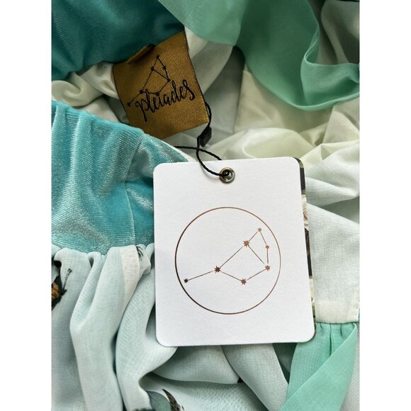 NWT Pleiades Teal Botanical Butterflies Dress - Picture 8 of 15